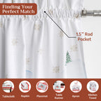 Rural Christmas Kitchen Curtains