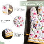 Happy Florals Oven Mitts