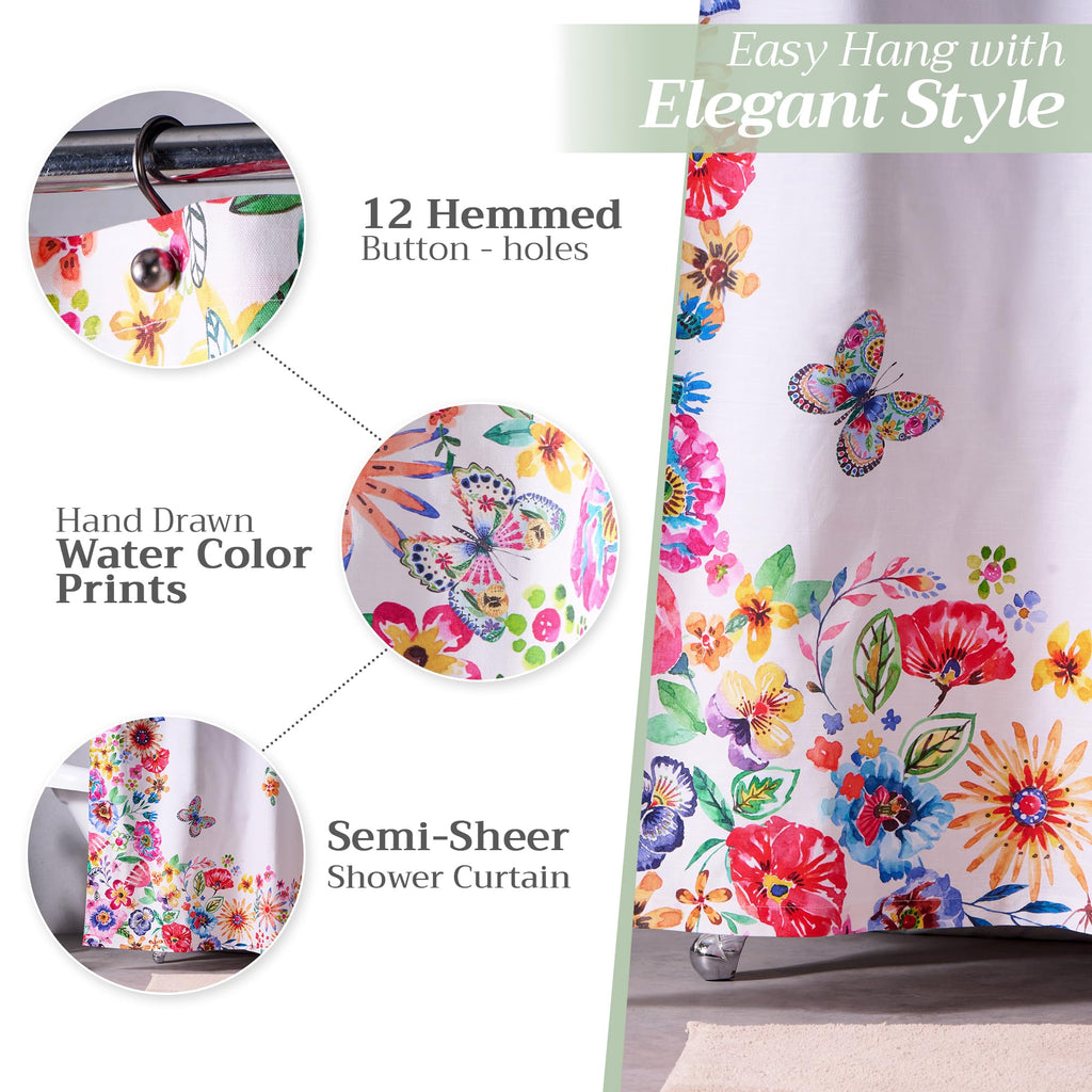 Happy Florals Shower Curtains