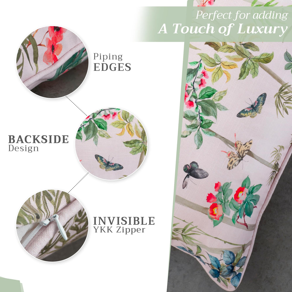 Canne Throw Pillow Covers