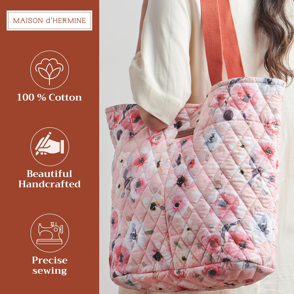 Romantic Poppy Shopping Bags