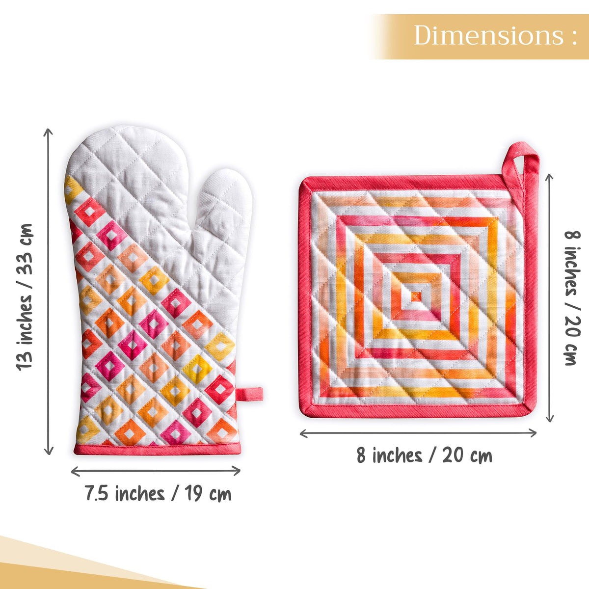 Summer Maze Oven Mitts + Pot Holders