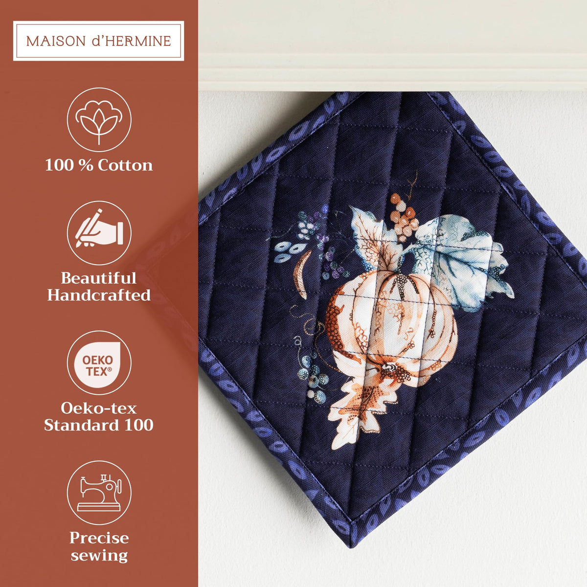Pumpkin Blues Pot Holders