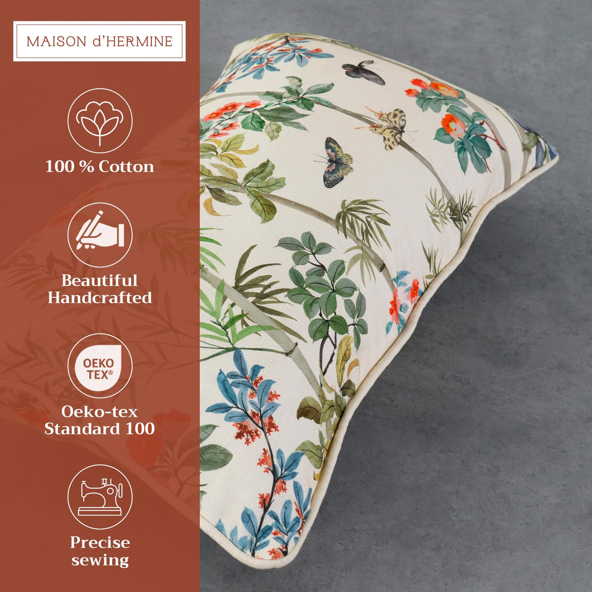 Canne Throw Pillow Covers