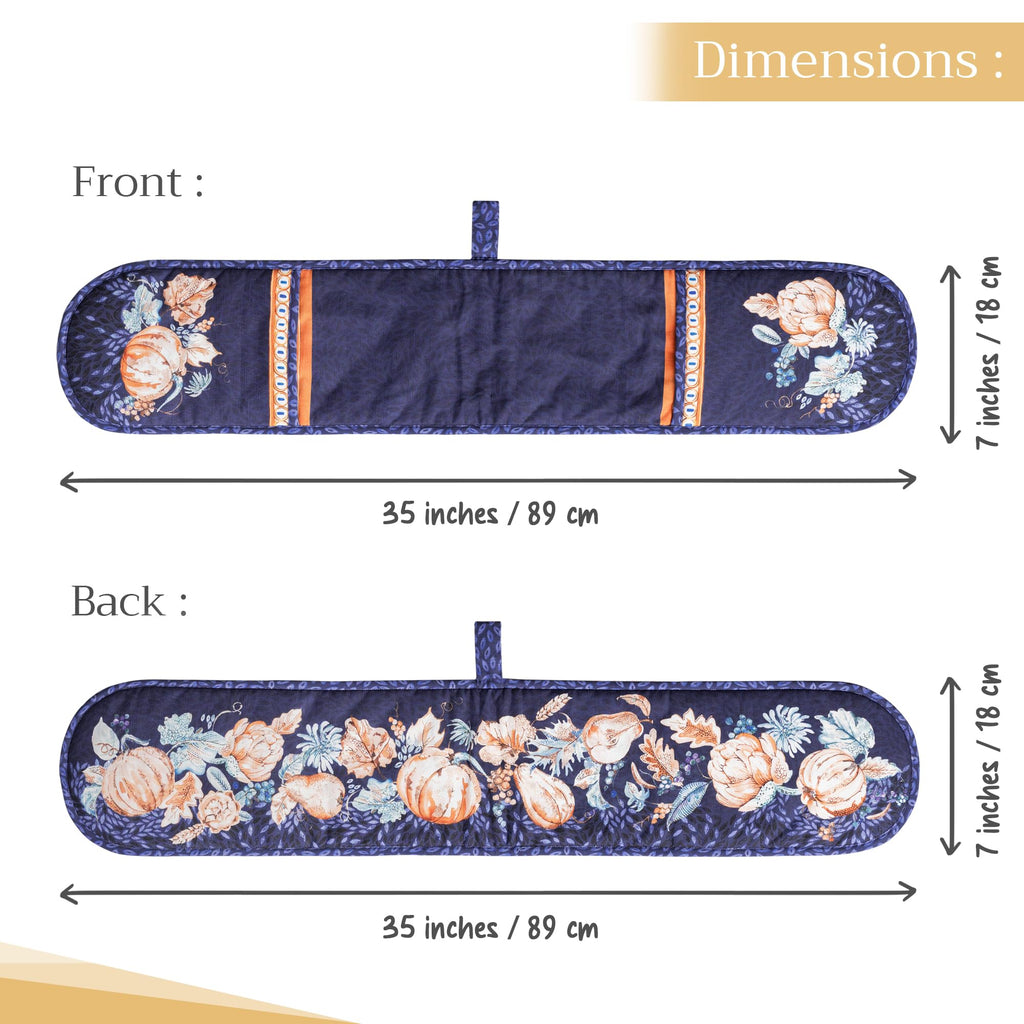 Pumpkin Blues Double Oven Mitts