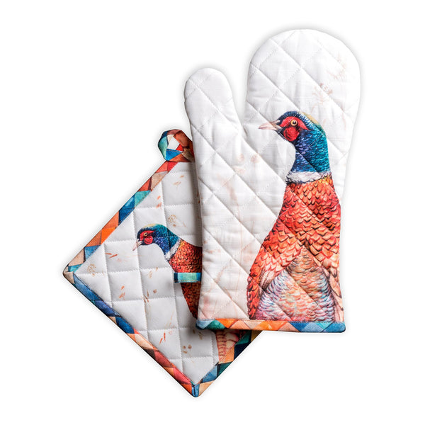 Faisan D'Automne Oven Mitts + Pot Holders