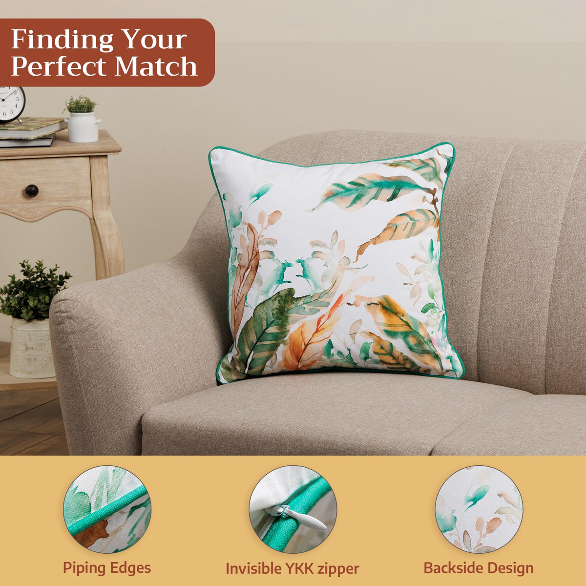 Russet Throw Pillow Covers