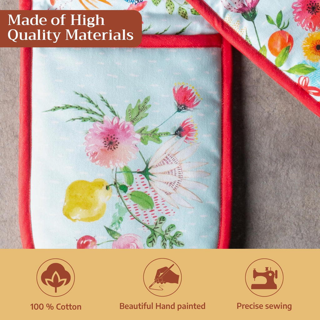 Jardin D'Ete Double Oven Mitts
