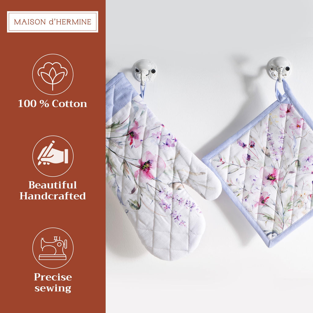 Summer Floral Oven Mitts + Pot Holders