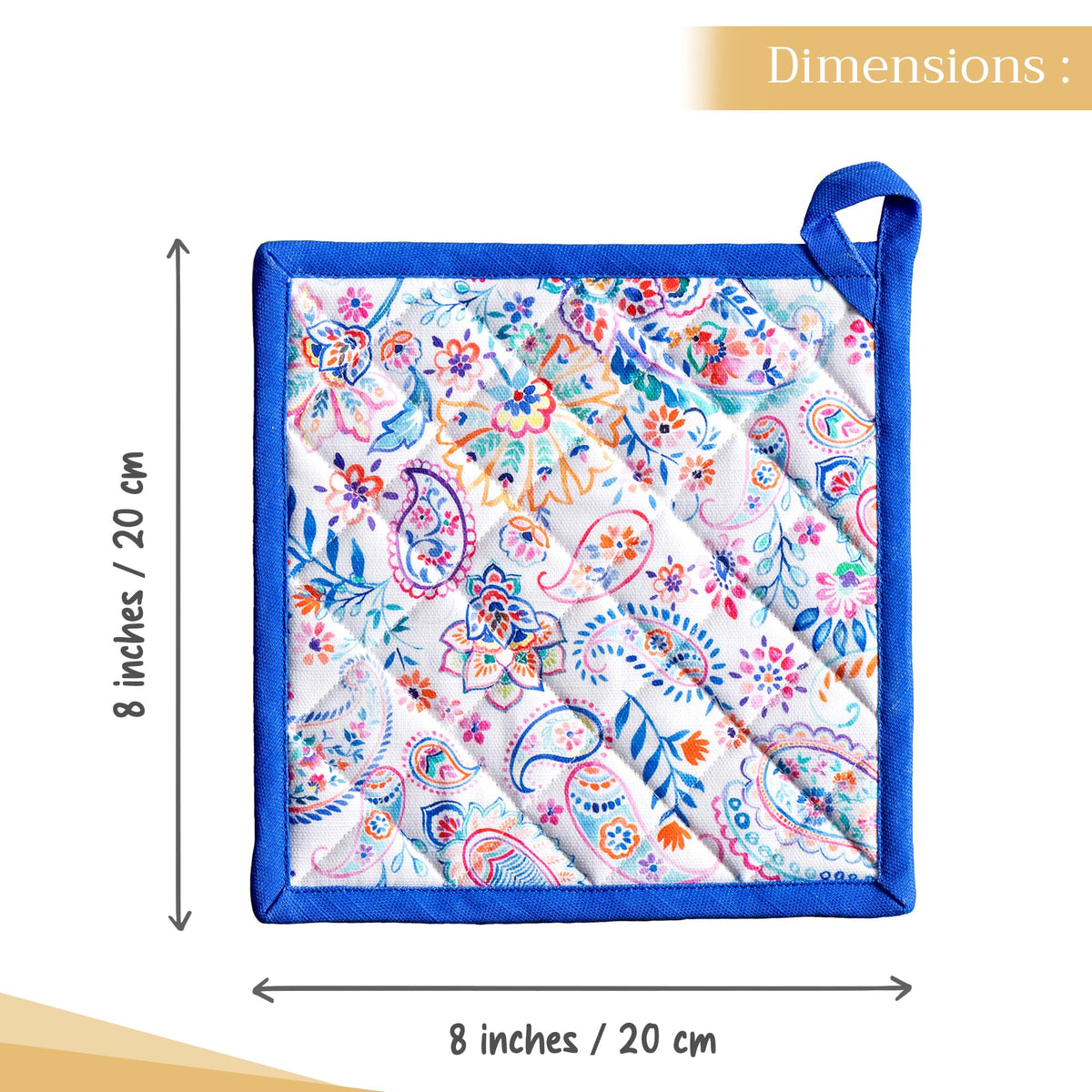 Indian Floral Pot Holders
