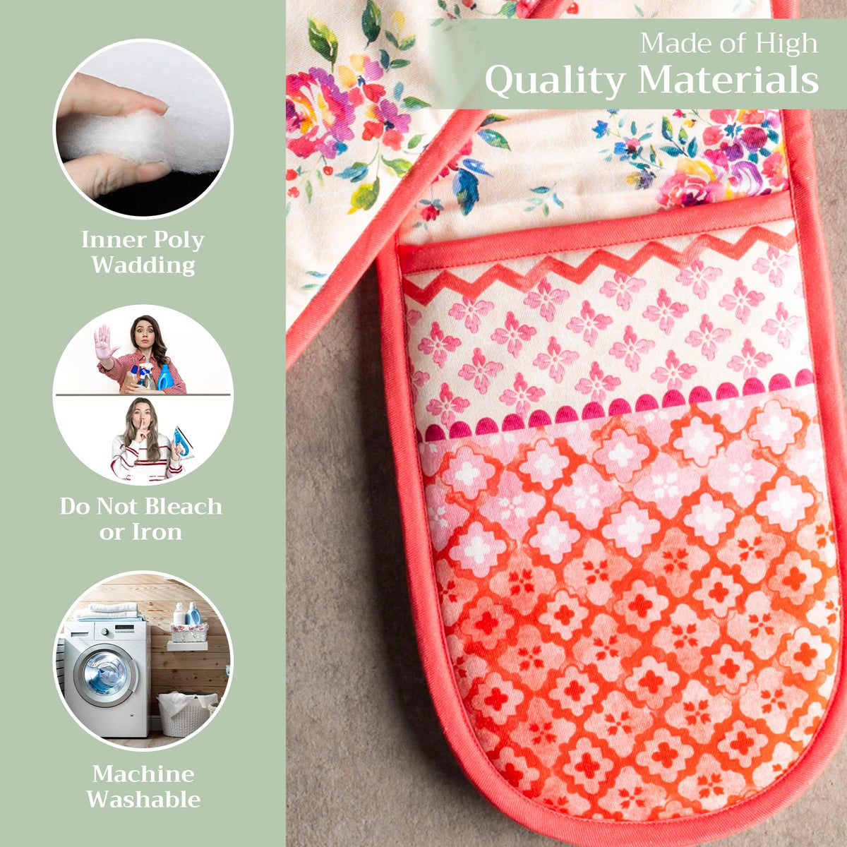 Rose Garden Double Oven Mitts