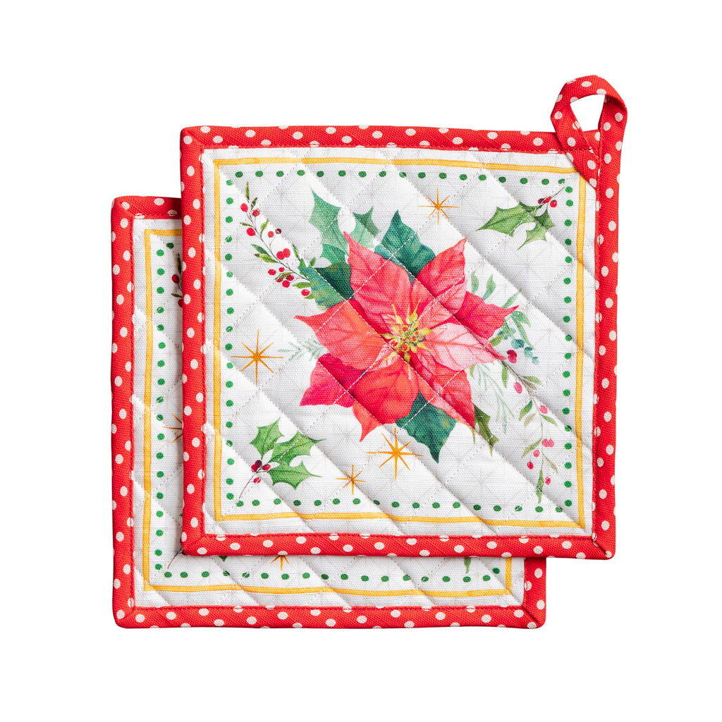 Poinsettia Christmas Pot Holders