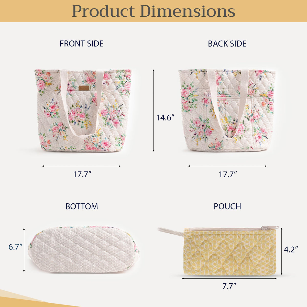 Sweet Rose Lavender Shopping Bags