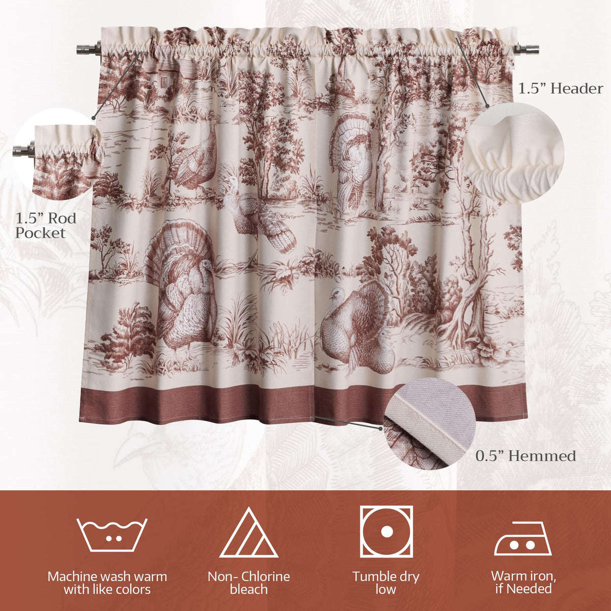 Holy Jouy Kitchen Curtains