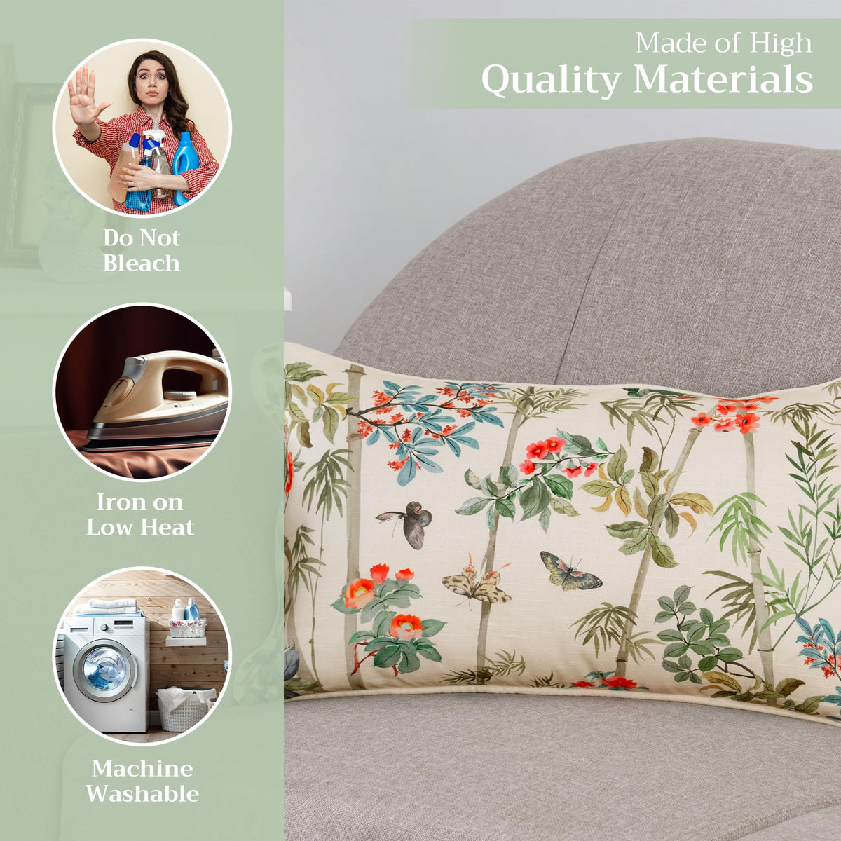 Canne Throw Pillow Covers