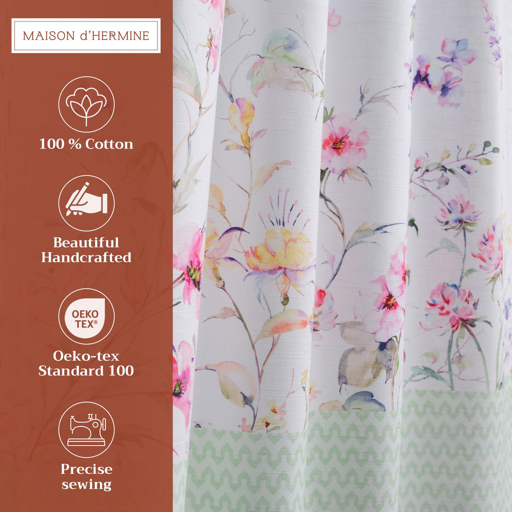Summer Floral Kitchen Curtains