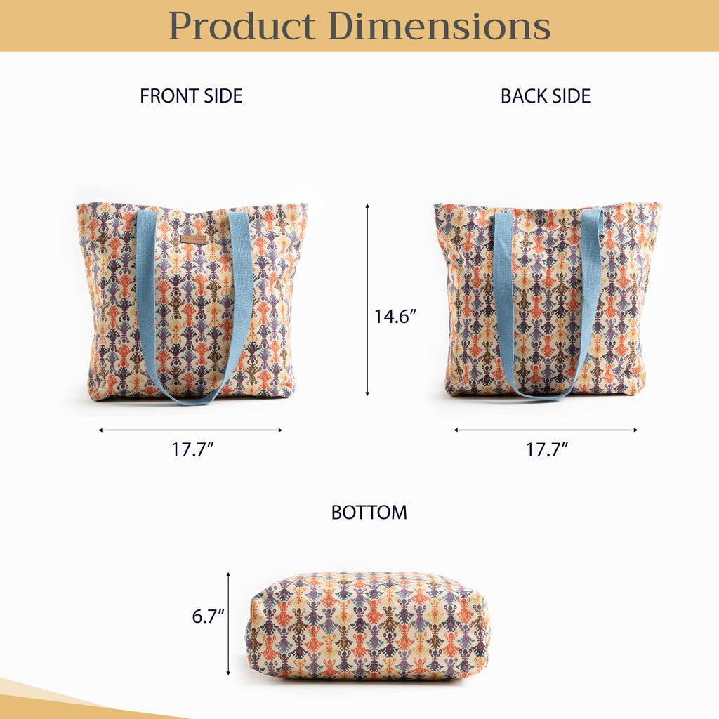 Ikat Canvas Tote Bags