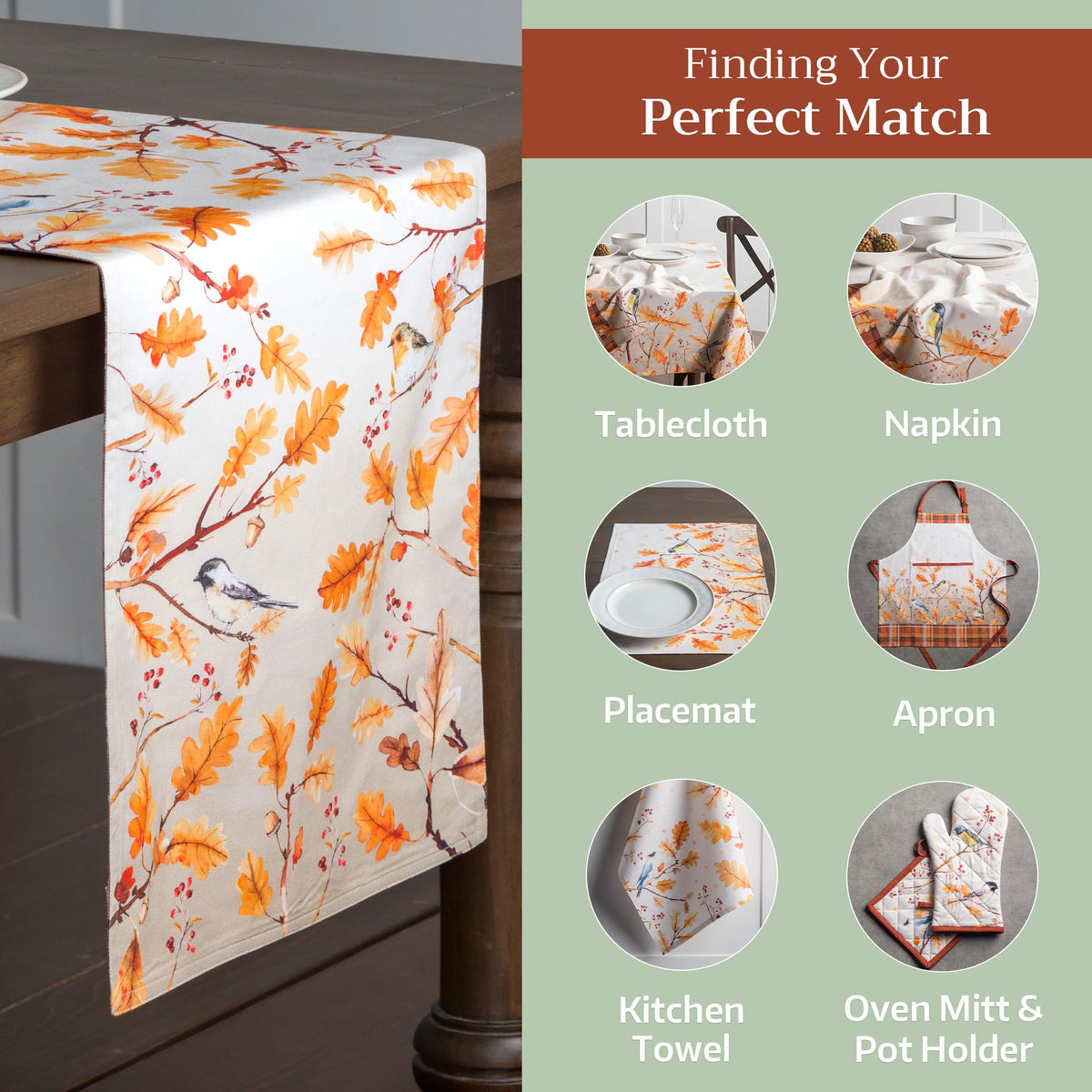 Oak Leaves Table Runners