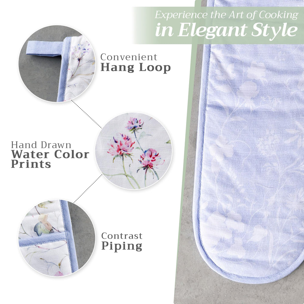Summer Floral Double Oven Mitts