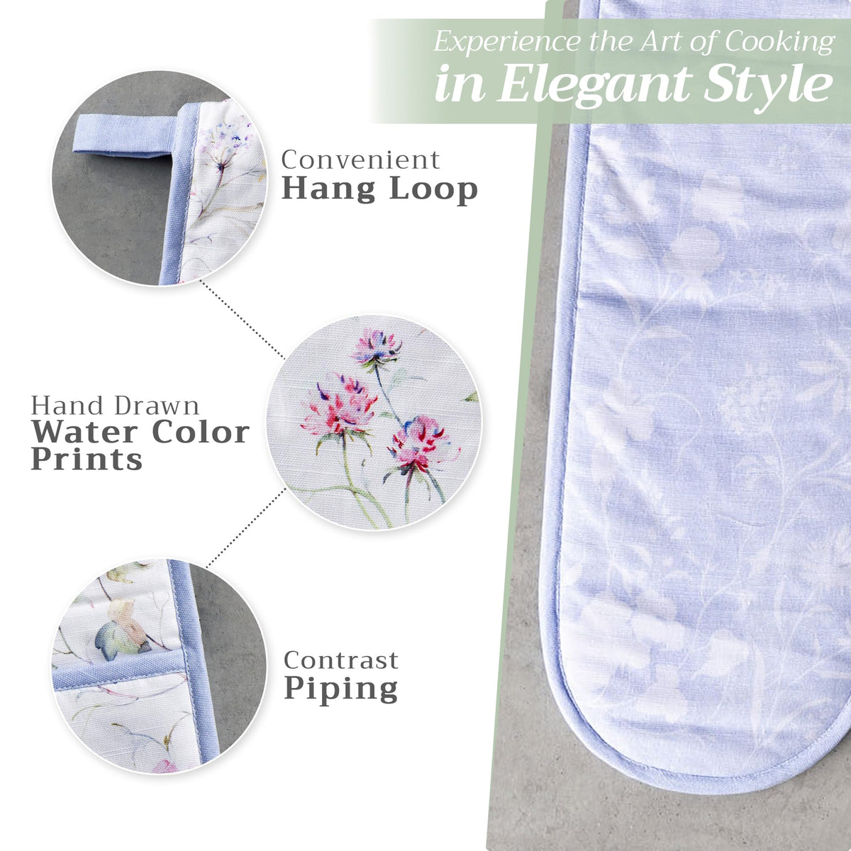 Summer Floral Double Oven Mitts