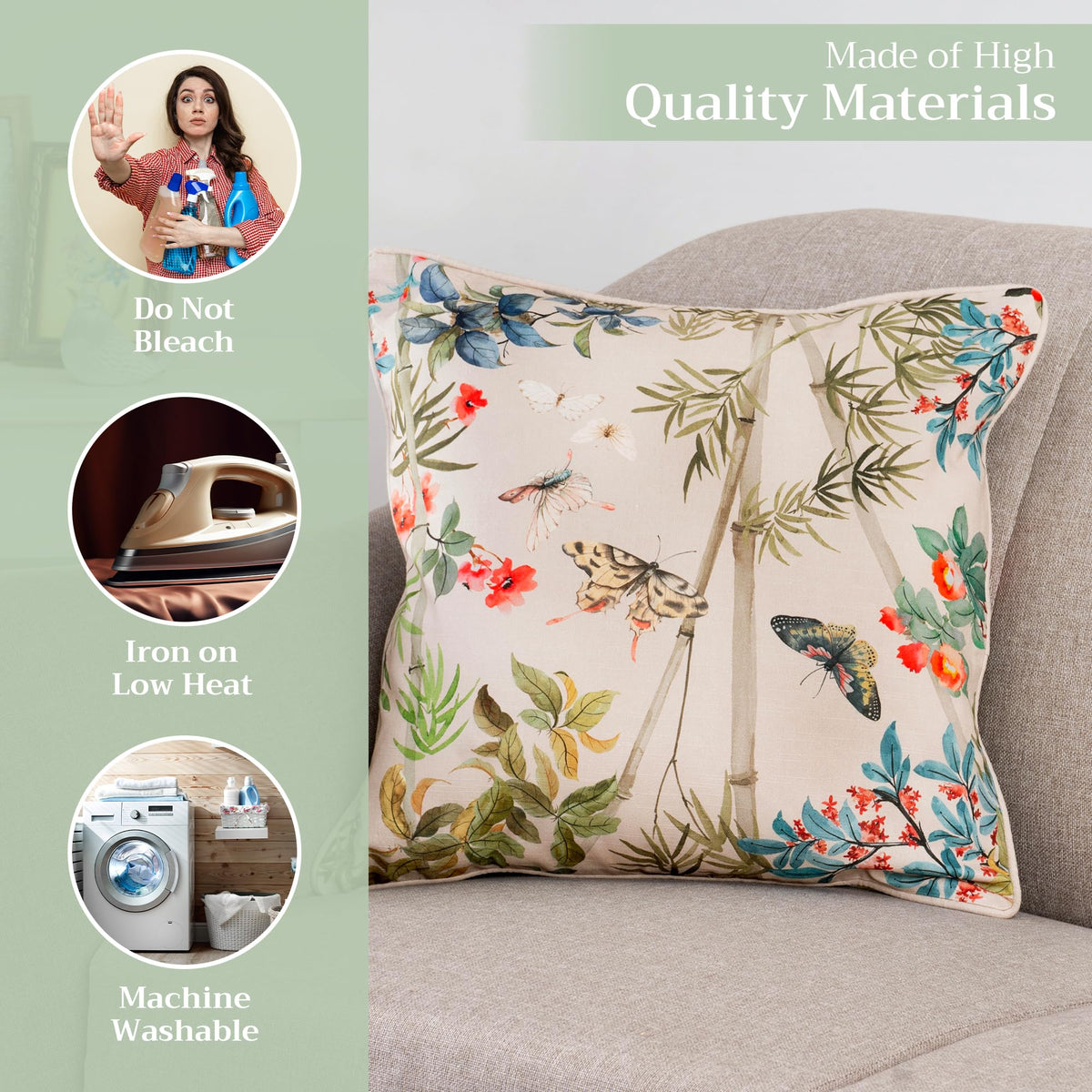 Canne Throw Pillow Covers