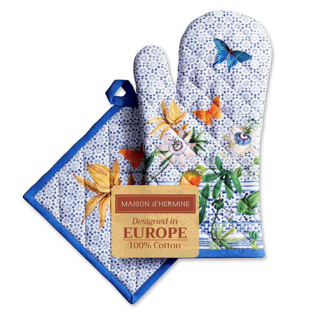 Passiflora Oven Mitts + Pot Holders
