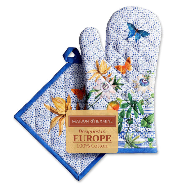 Passiflora Oven Mitts + Pot Holders