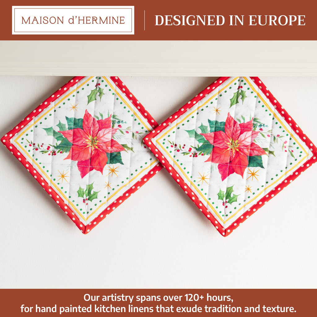 Poinsettia Christmas Pot Holders