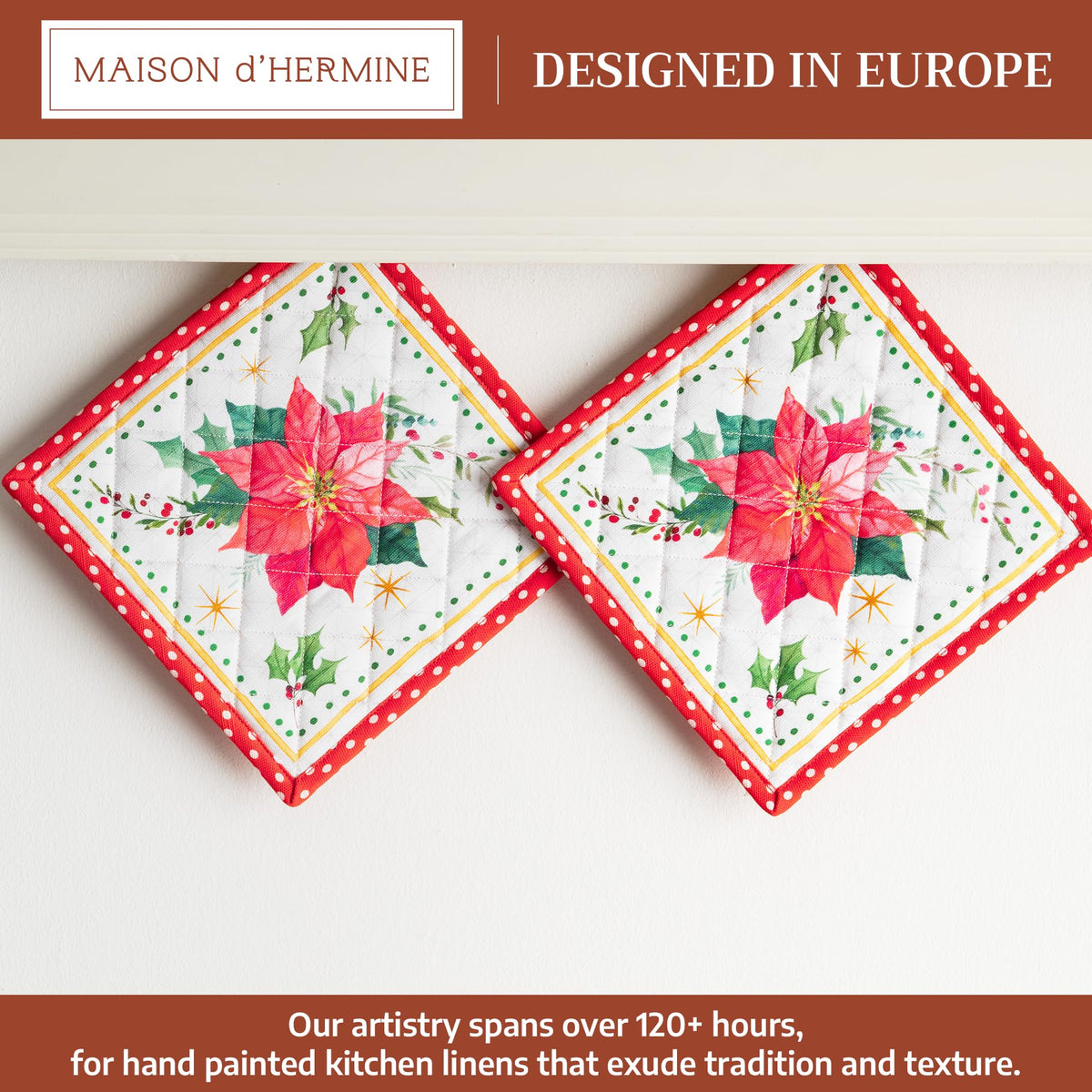 Poinsettia Christmas Pot Holders