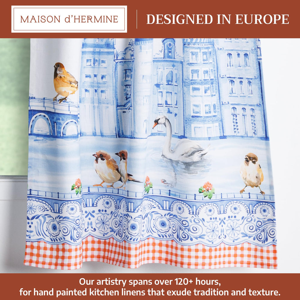 Amsterdam Canals Kitchen Curtains