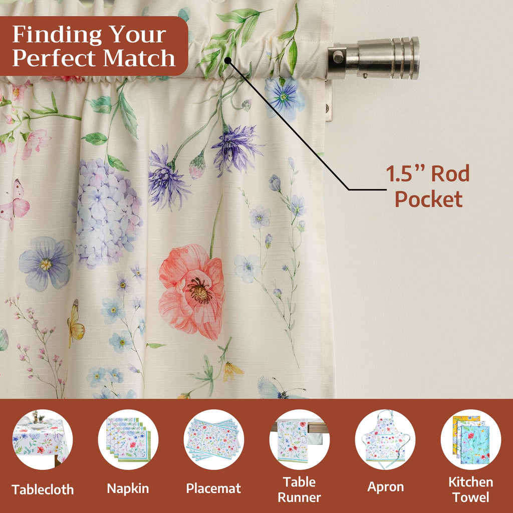 Just Floral Kitchen Curtains