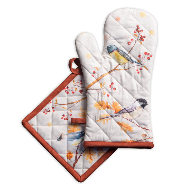 Oak Leaves Oven Mitts + Pot Holders