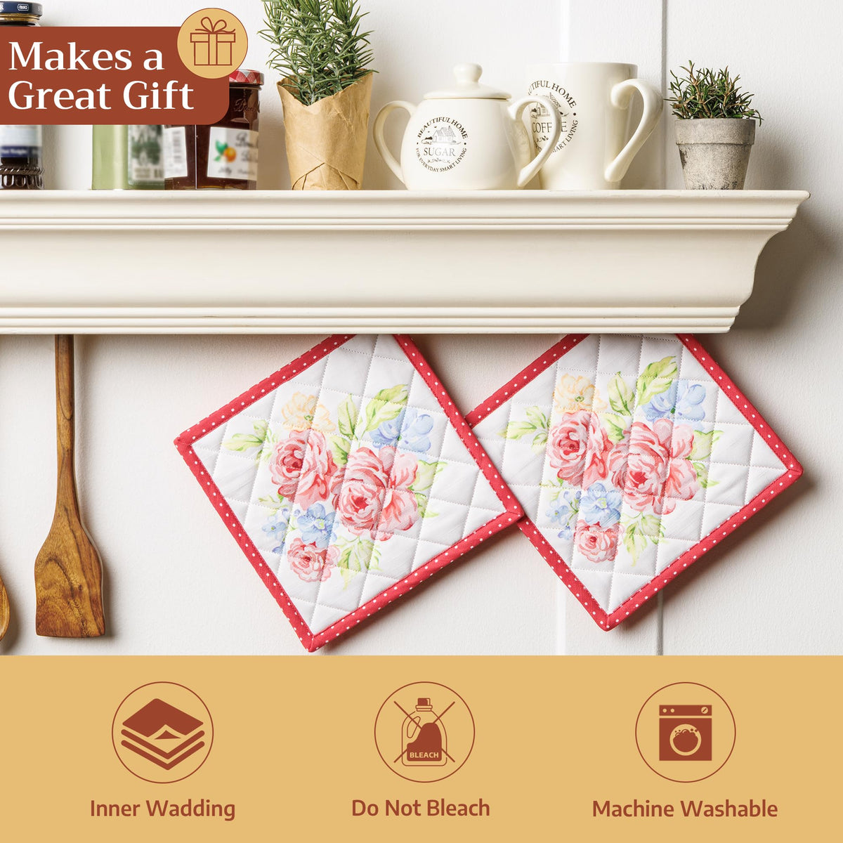 Vintage Floral Pot Holders