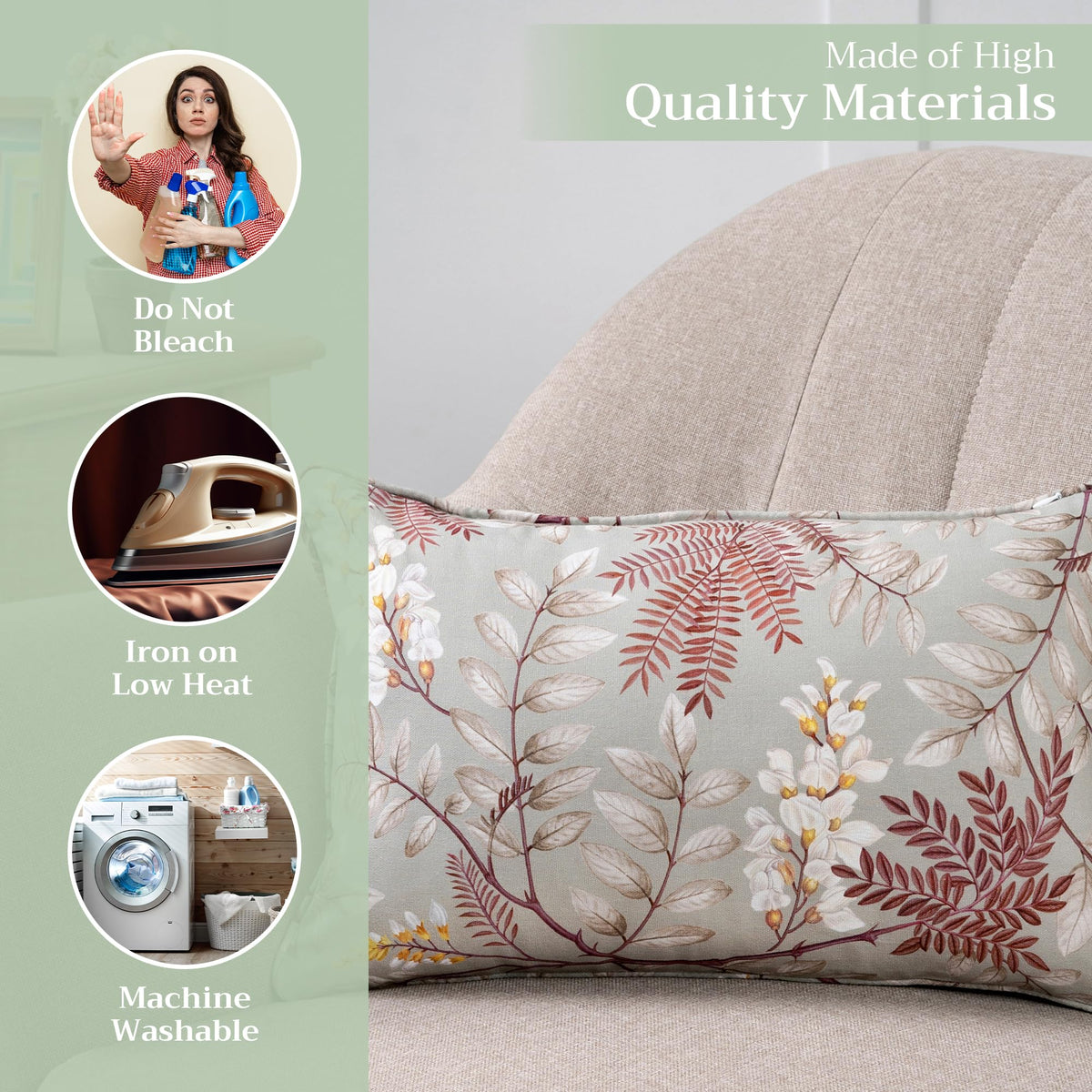 Feuillage Throw Pillow Covers