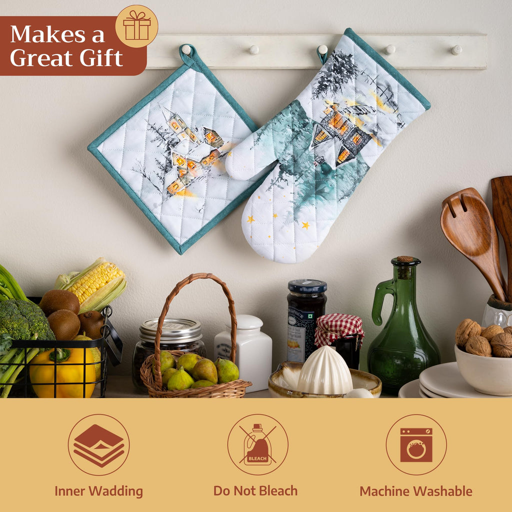Neige de noel Oven Mitts + Pot Holders