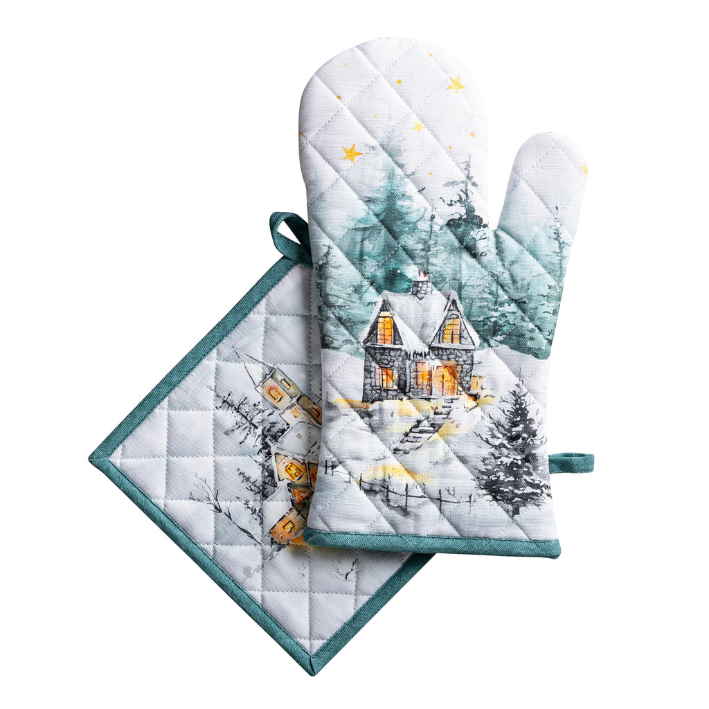 Neige de noel Oven Mitts + Pot Holders