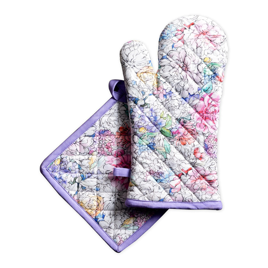 Floral Love Oven Mitts + Pot Holders