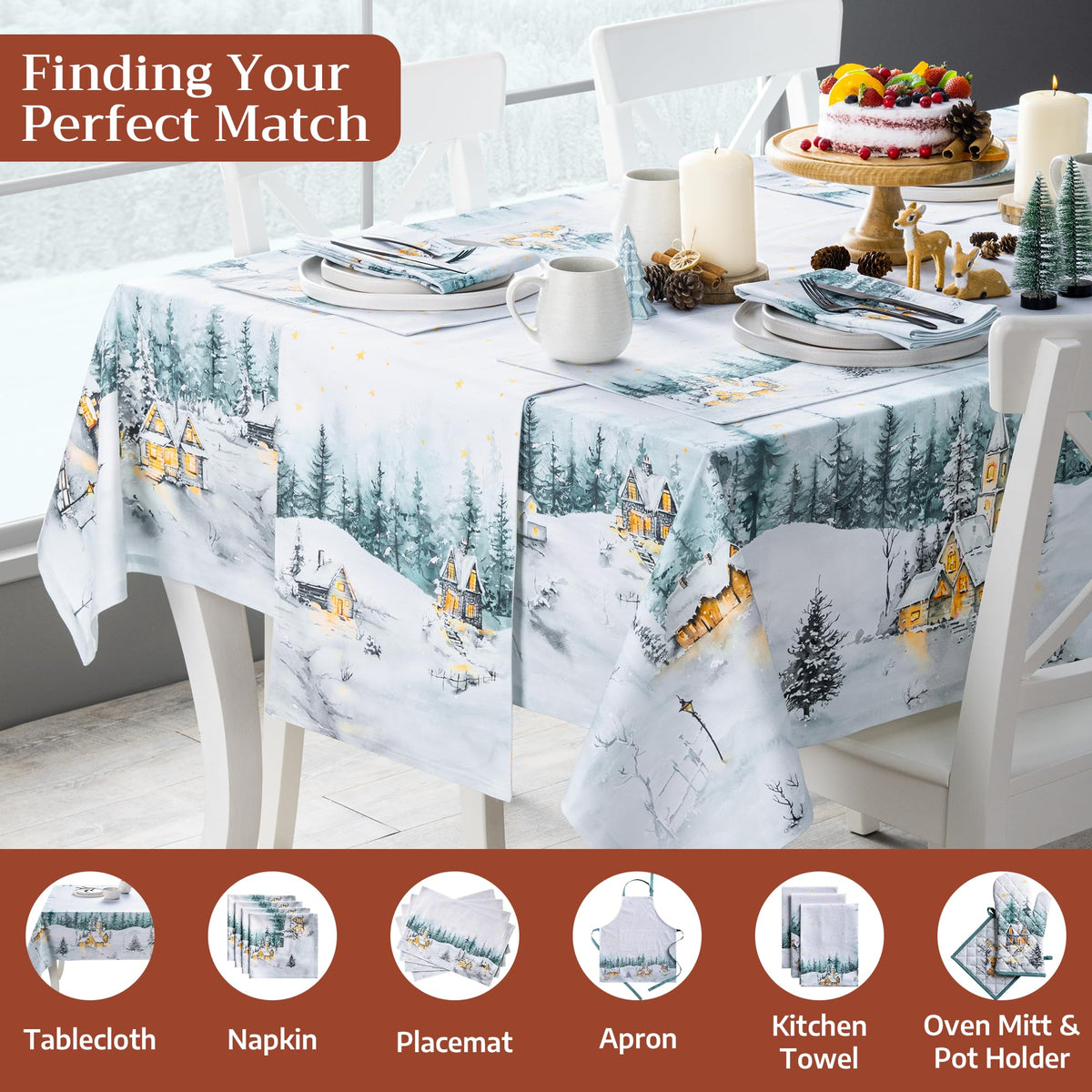 Neige de noel Table Runners