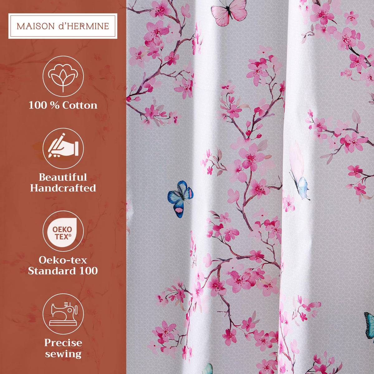 Blossoms in Spring Shower Curtains
