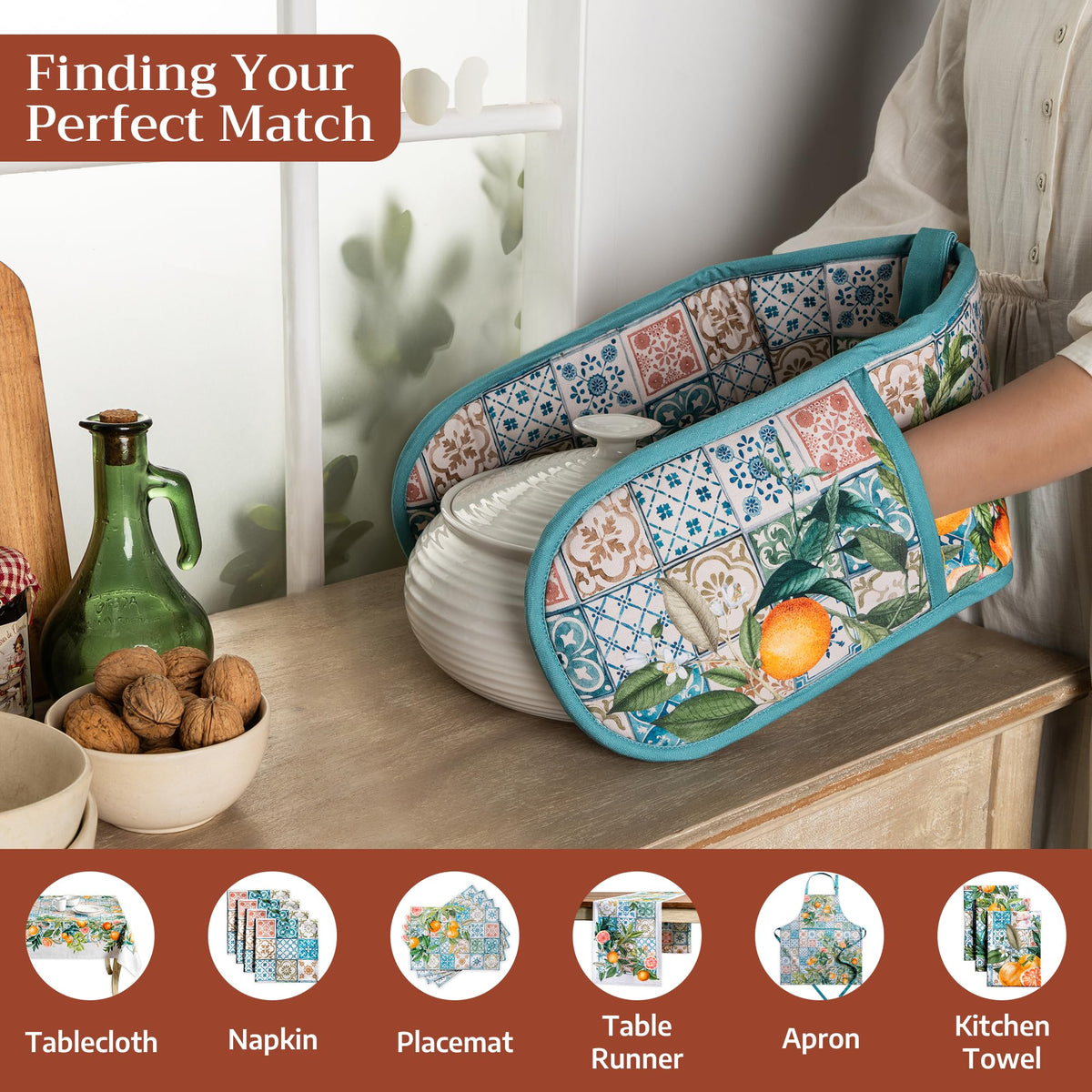 Agrume Double Oven Mitts