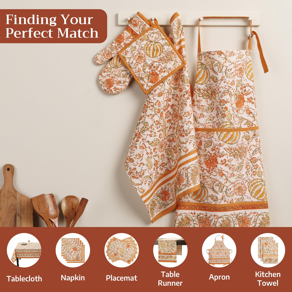 Pumpkin Spice Oven Mitts