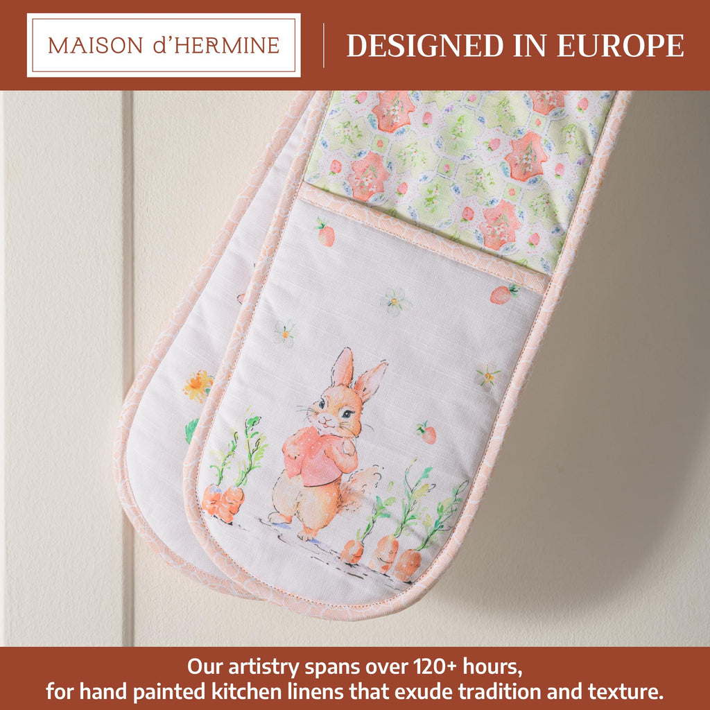 Bunny Party Double Oven Mitts