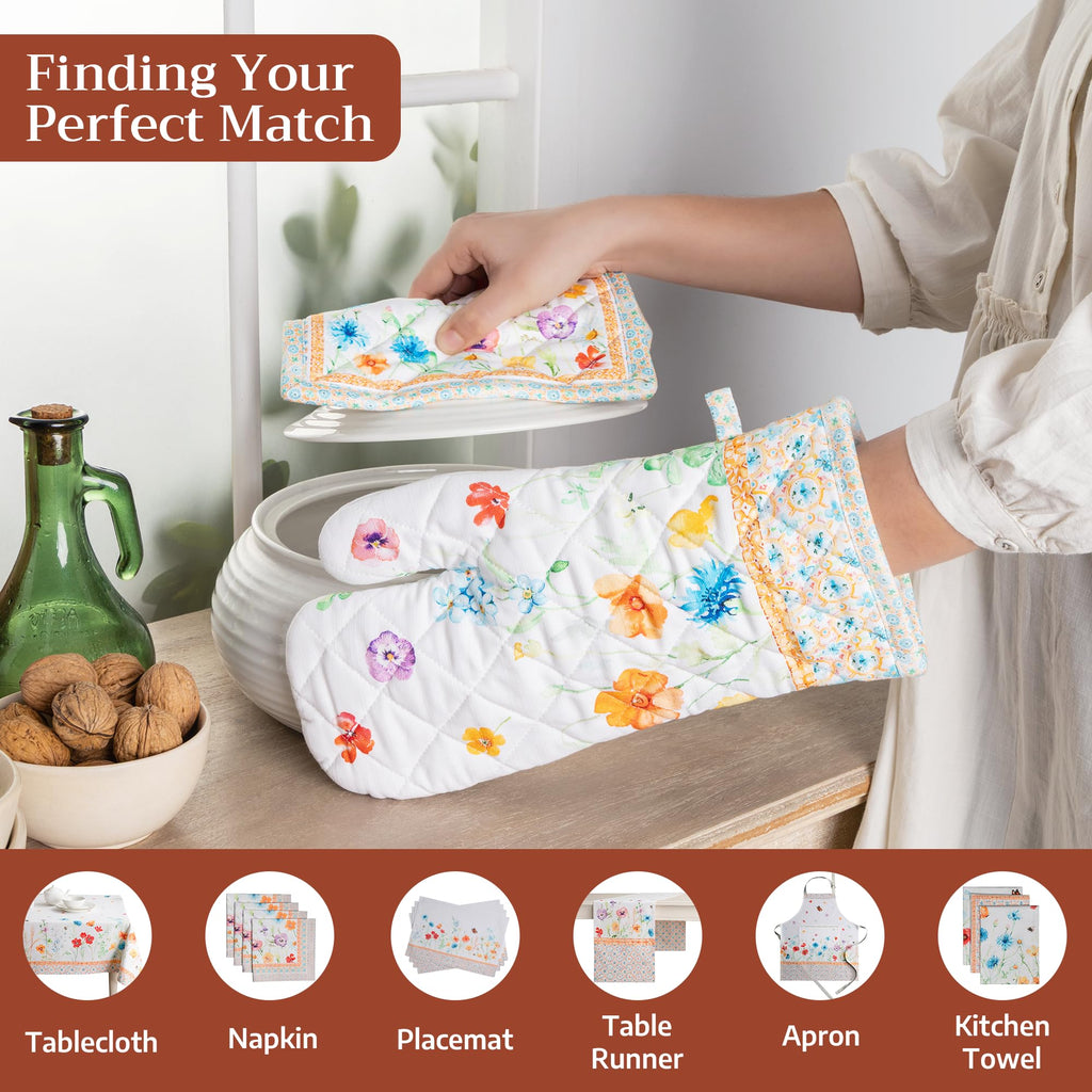 Summer Whisper Oven Mitts + Pot Holders
