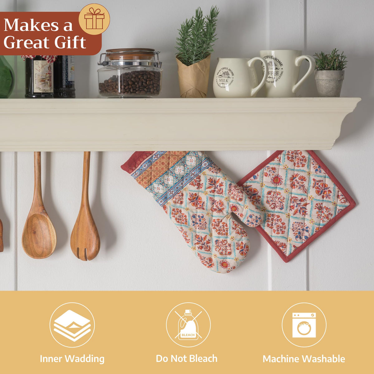 Romane Oven Mitts + Pot Holders