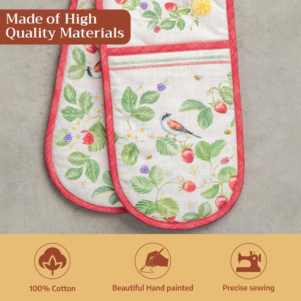 Strawberry days Double Oven Mitts