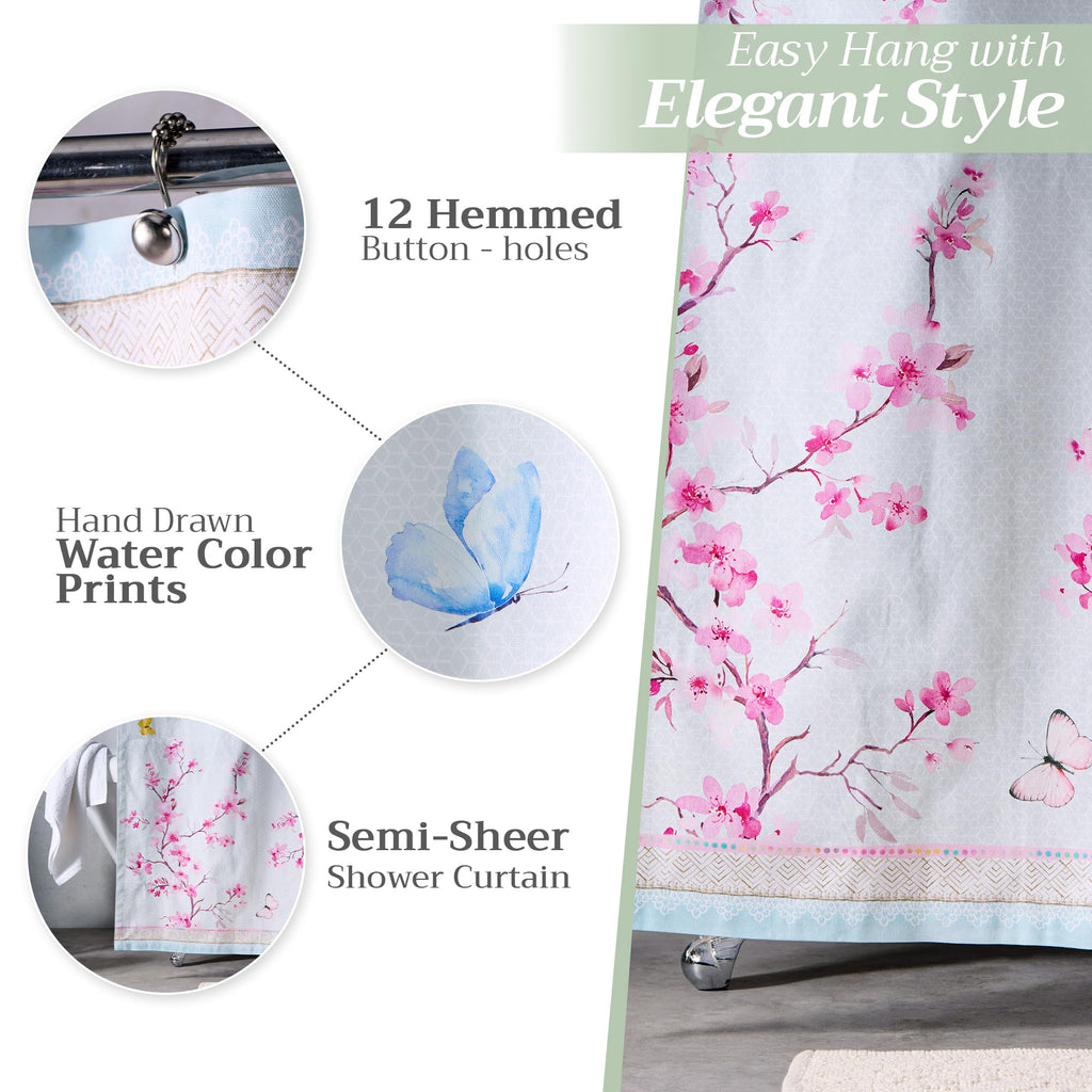 Blossoms in Spring Shower Curtains
