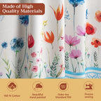 Flower In The Field Kitchen Curtains
