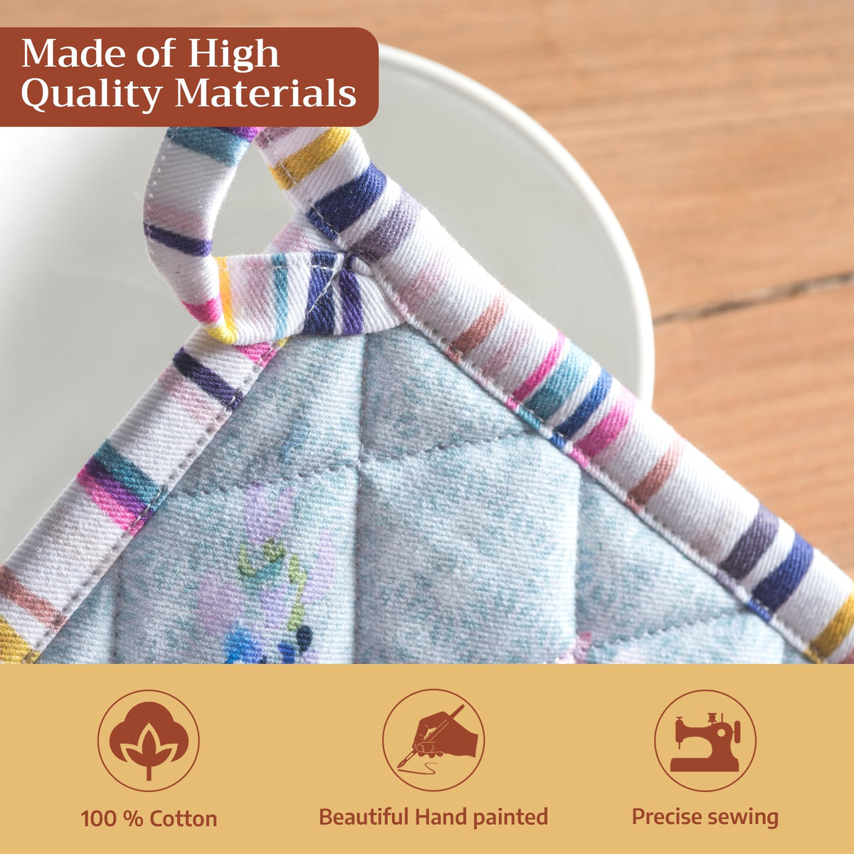 Sweet Rose Lavender Pot Holders
