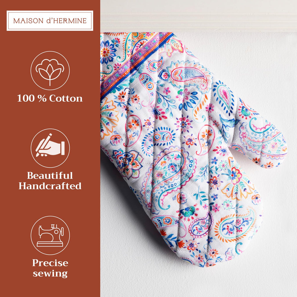 Indian Floral Oven Mitts