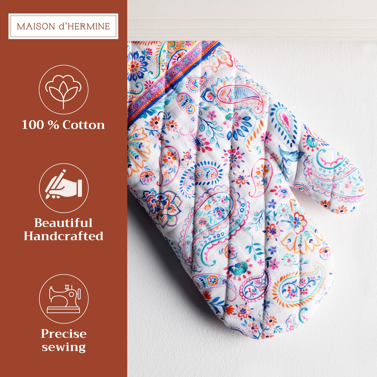 Indian Floral Oven Mitts